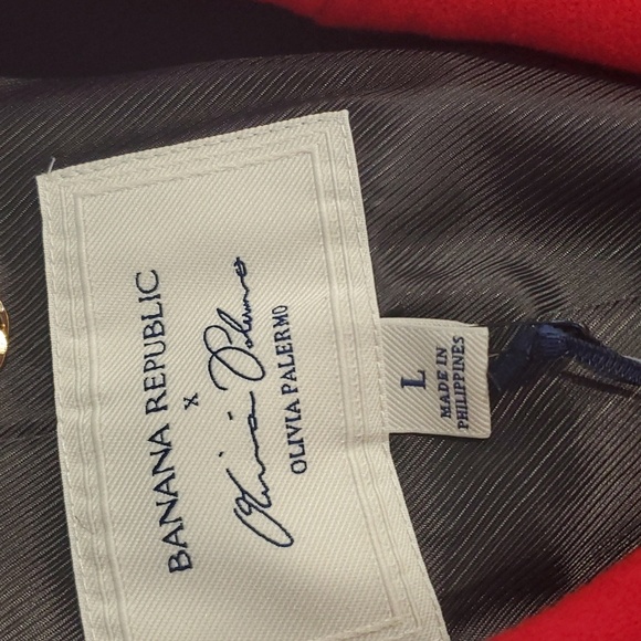 Olivia Palermo Banana Republic red wool military coat - Picture 4 of 16